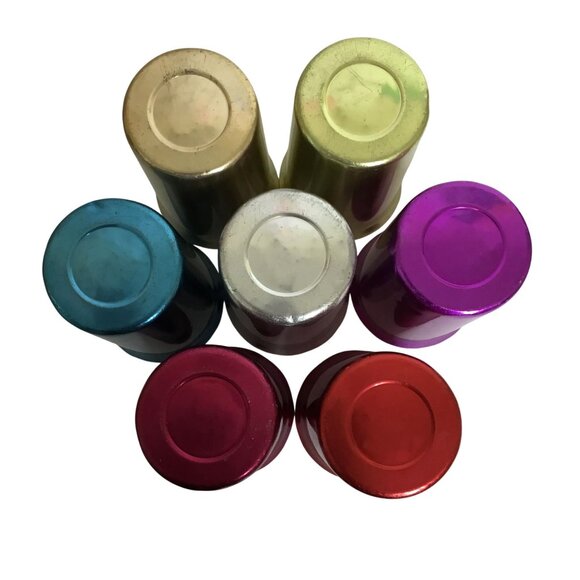 VTG Colorful Anodized Aluminum Tumblers 7 MCM Retro Barware 4.5" Cups Rainbow - Picture 6 of 8
